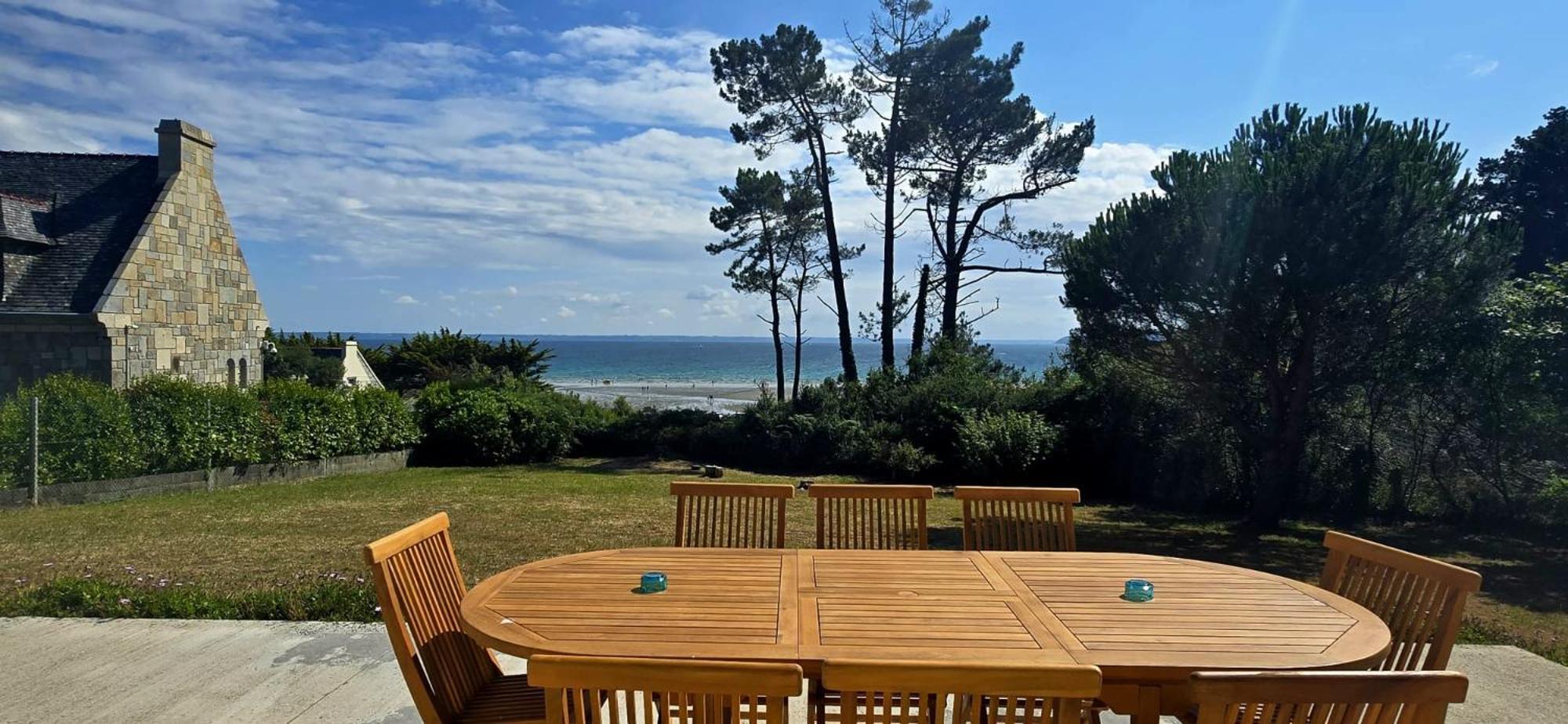 Maison Vue Mer Crozon - Jacuzzi - Sauna Bagian luar foto